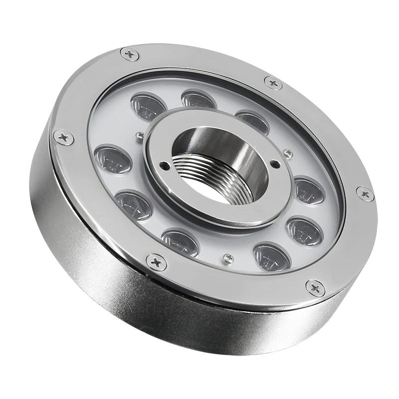 Промышленный водостойкий IP68 RGB RGBW dmx 316L ss из нержавеющей стали небольшой пруд пятно Подводное кольцевое сопло светодиодный фонтанный свет