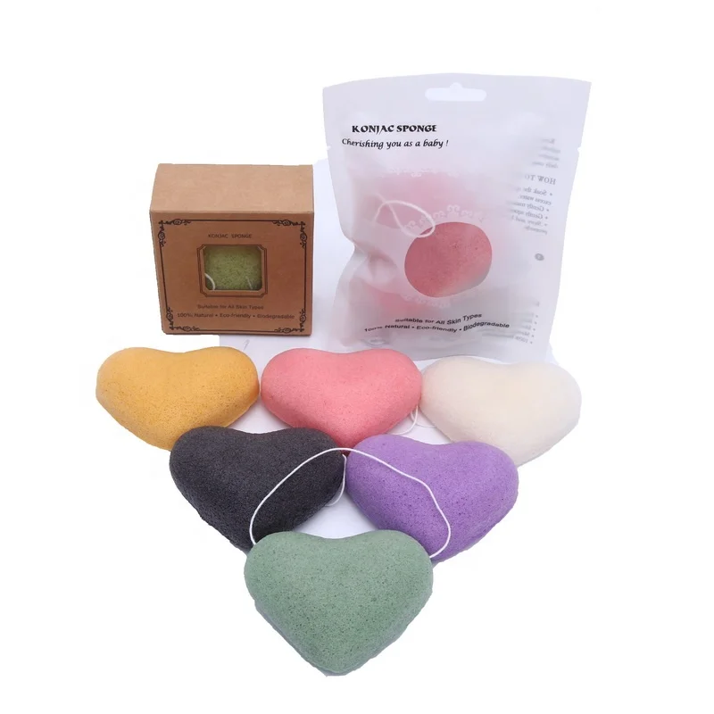 Amazon sells heart-shaped freeze-dried multifunctional comfortable Exfoliating facial scrub Konjac Sponge