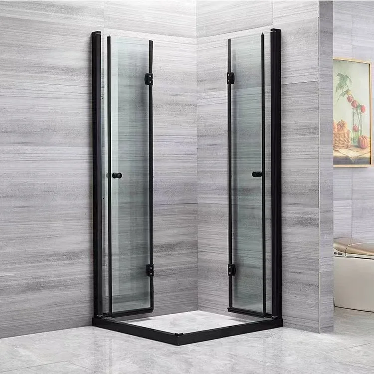 European Folding Frameless Bathroom Glass Shower Doors CE Certified Pivot Shower Enclosure