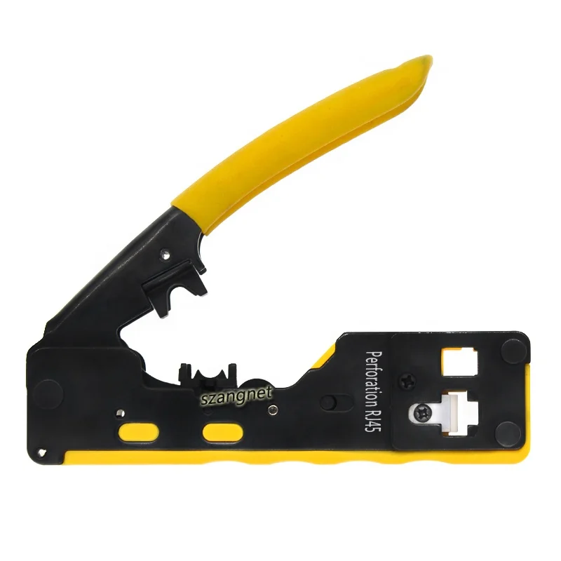 Network Mini EZ RJ45 Crimping Tool Cat5e/Cat6/Cat7 RJ45 Pass Through Plier Cable Crimping Tool