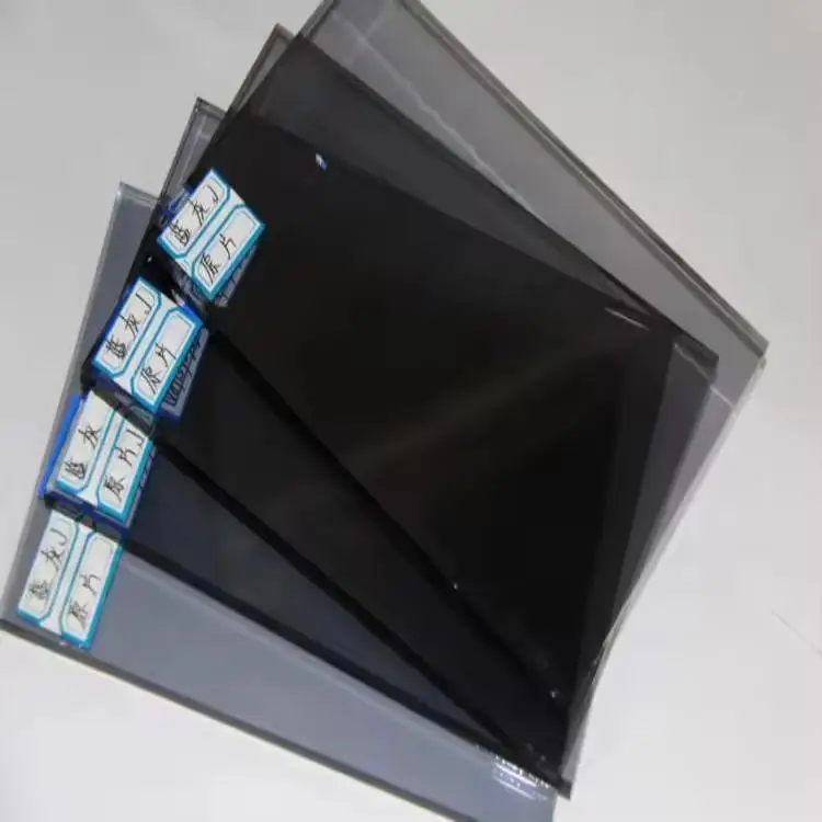 Big Size Glass Sheet Tempered Black Colored Painted Glass Panels