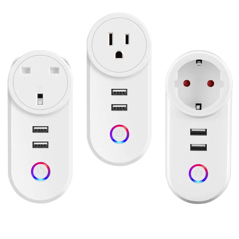 Популярные Tuya США/AU/UK/EU Wifi смарт-розетка время настенного зарядного устройства совместимые с Alexa Google Home, Прямая поставка