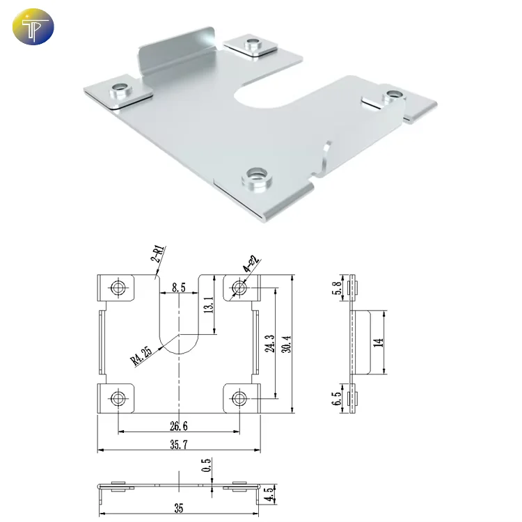 Solar Panel Mounting System Standard Earthing Plate Connected Solar Middle Clamp LEX Earthing Plate To Earthing