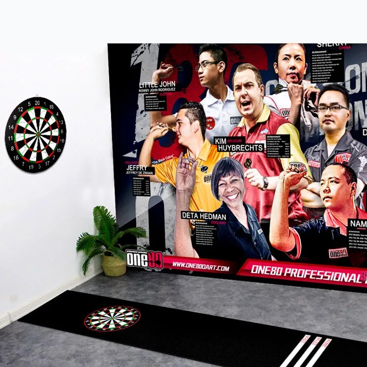 Custom Printed Latex Good Quality Black Rubber Dart mat Rubber Cheap Darts Board Floor Mats