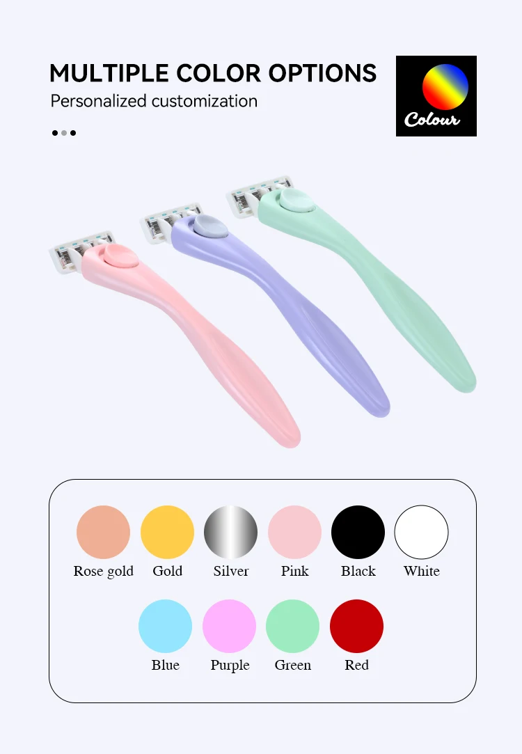 High Quality Portable Hair Removal Metal Handle Body Women Safety Razor