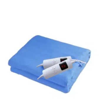 60W Electric under blanket,1-9 heat settings and 1-9h adjustable timer ,non-woven fabric,160*140cm,Blue,rapid heating,double