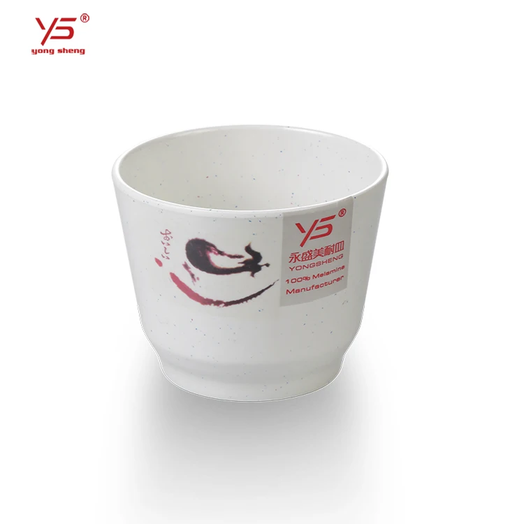 Custom logo 100% melamine 20 oz plastic cup with lid