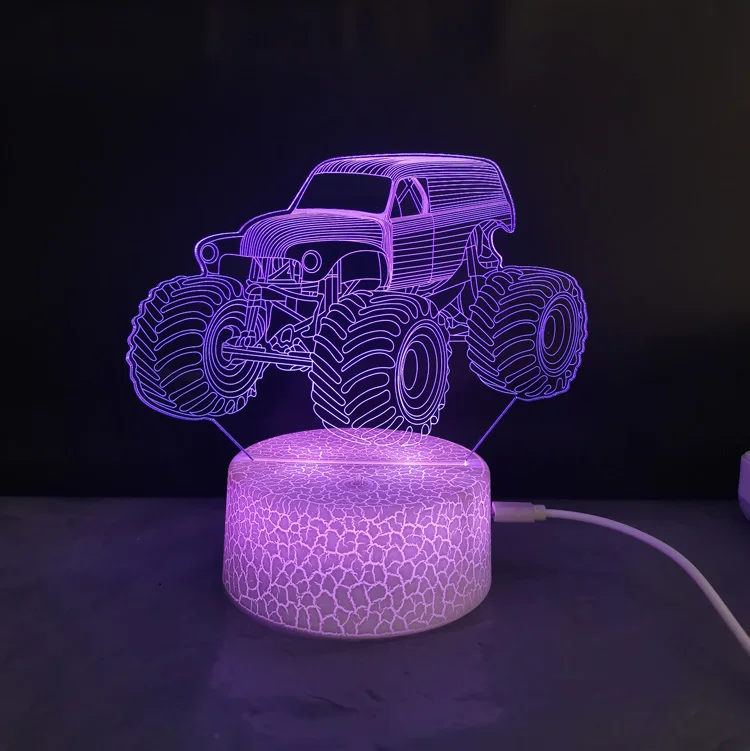 Cartoon Cute Customized shape Acrylic 3D LED Lamp Baby Night Light Sleeping Lighting LED night light base