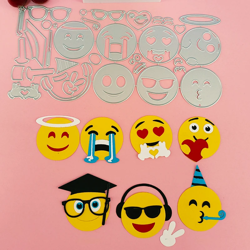 AAGU DIY Craft Metal Cutting Die Scrapbook Embossed Paper Card Album Craft Template Stencil Expression Cartoon Scrapbooking Dies