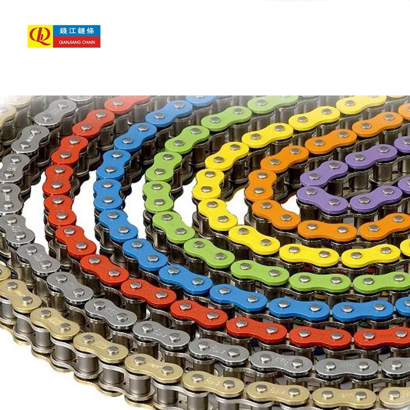 High quality colored motorcycle chain for 420,420H,428,428H,520,520H