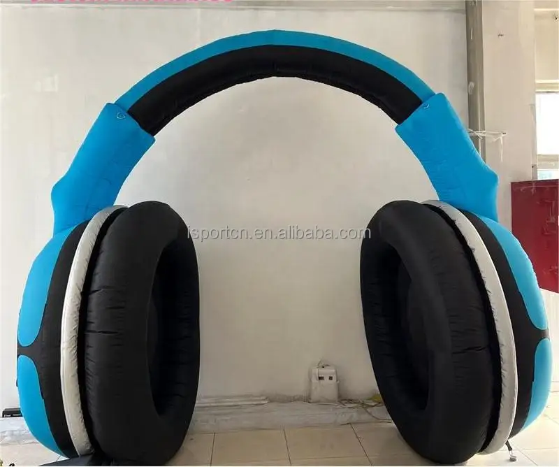Best Selling Giant Earphone Music Event Use Inflatable Headphone Decoration