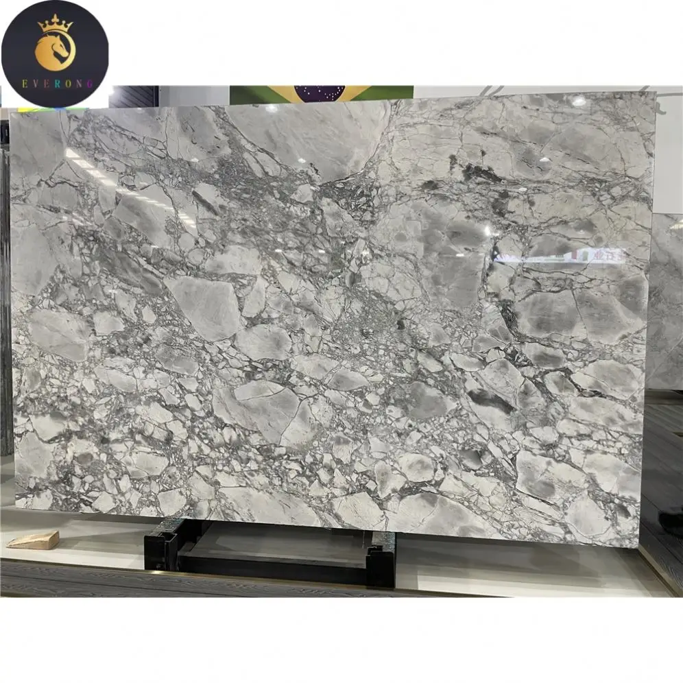 Luxury polished raw super white quartzite slab for home decoration