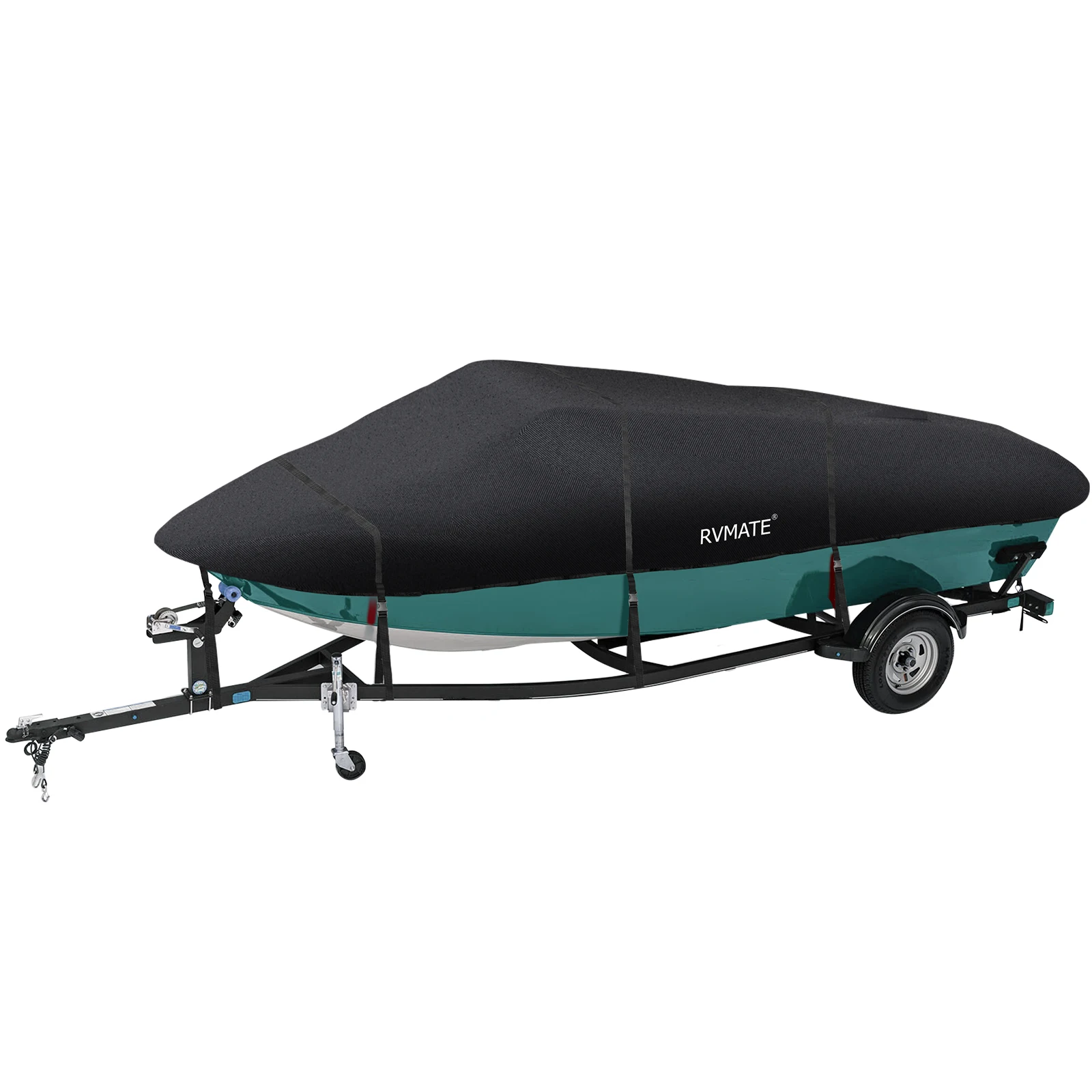 Camping 600D/150D Trailerable Waterproof Boat Cover Fits V-Hull Tri-Hull Fishing Boat Runabout For Boat Camper Accessories