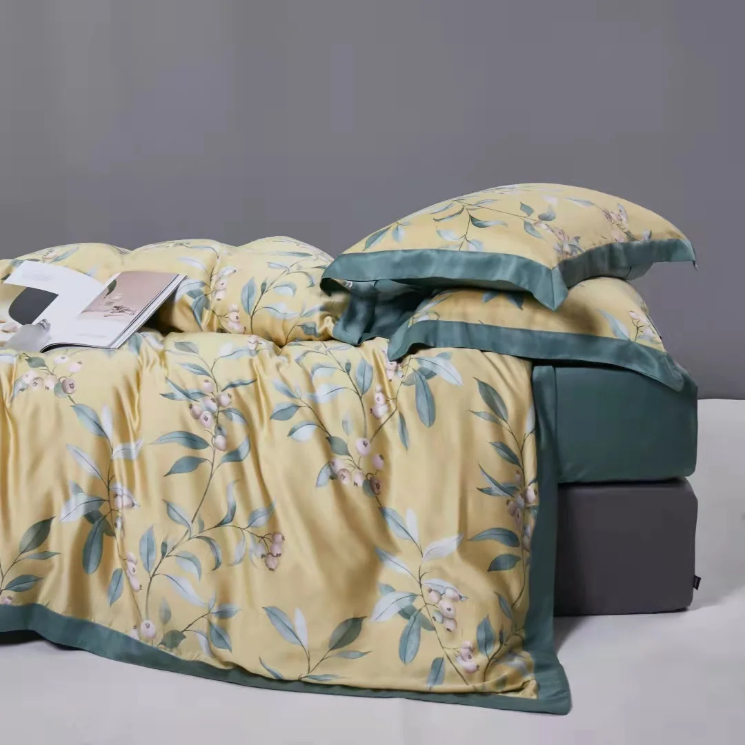 New luxury home textile tencel bedsheet sets 100%  tencel bedding set