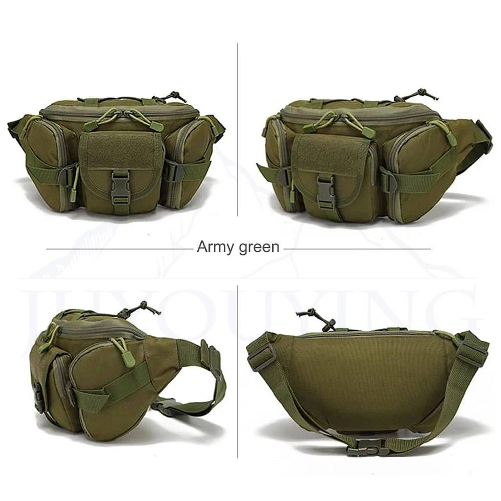 Outdoor Riding Waterproof Fanny Pack Camouflage Multifunctional Tactical Fanny Pack for Men Hiking Fanny Pack Chest Bag