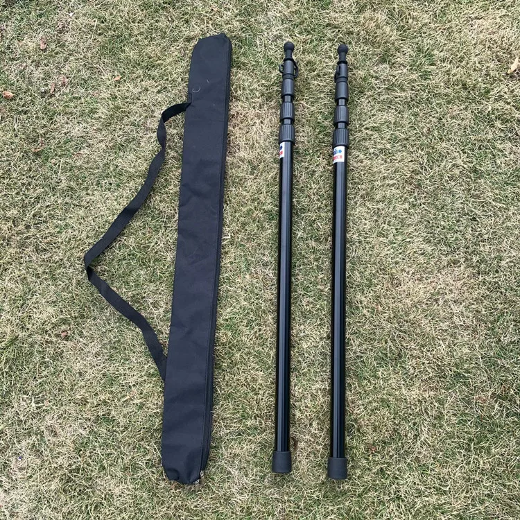 4-sections telescopic aluminum awning poles 90-280cm dia 30mm/27mm/24mm/21mm aluminum camping tarp tent poles