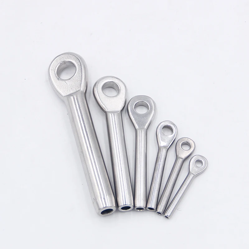 Stainless Steel Thread Fork Welded Terminal Wire Rope Fittings Rigging Hardware Connecting Cable Accessories