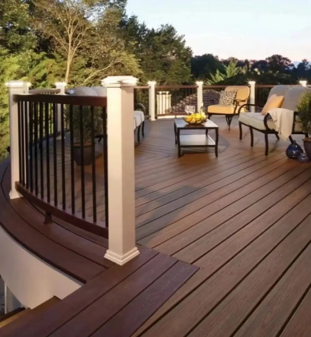 Factory outlet 3D embossed deep wood gain wood composite flooring outdoor wpc decking 2022 non-coextrusion