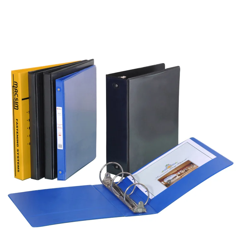 Полупрозрачная папка из полипропилена с 4 кольцами маленькая пластиковая