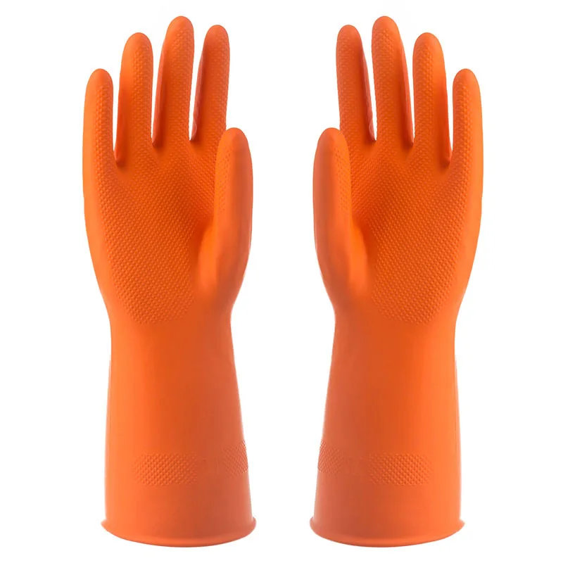 Malaysia High Quality Waterproof Powder Free Latex Household Waterproof Glove Rubber Household Work Gardening Cleaning Gloves