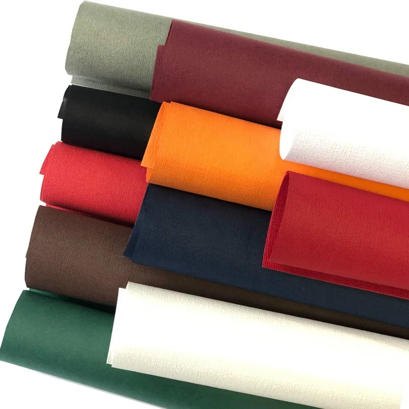 HC Custom printed high quality pure color Linen lines embossed gift wrapping paper roll