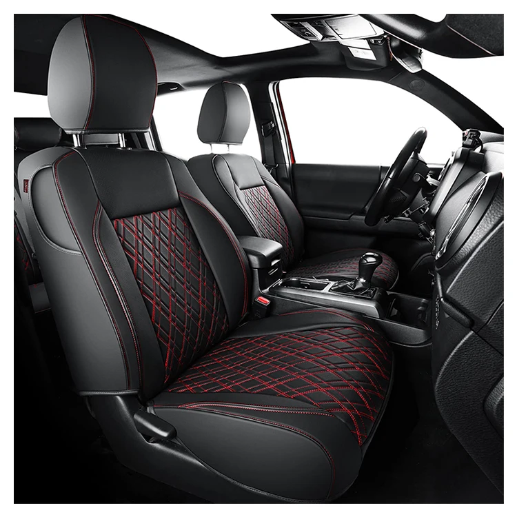 Waterproof Vehicle Cushion Cover High Quality Leather Original Full Set Custom Car Seat Covers for 2016-2022 Toyota Tacoma