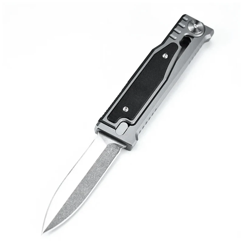 Aviation Aluminum Gravity Knife D2 Steel High Hardness Folding Turnip Knife Portable Pocket Knife Camping Outdoor