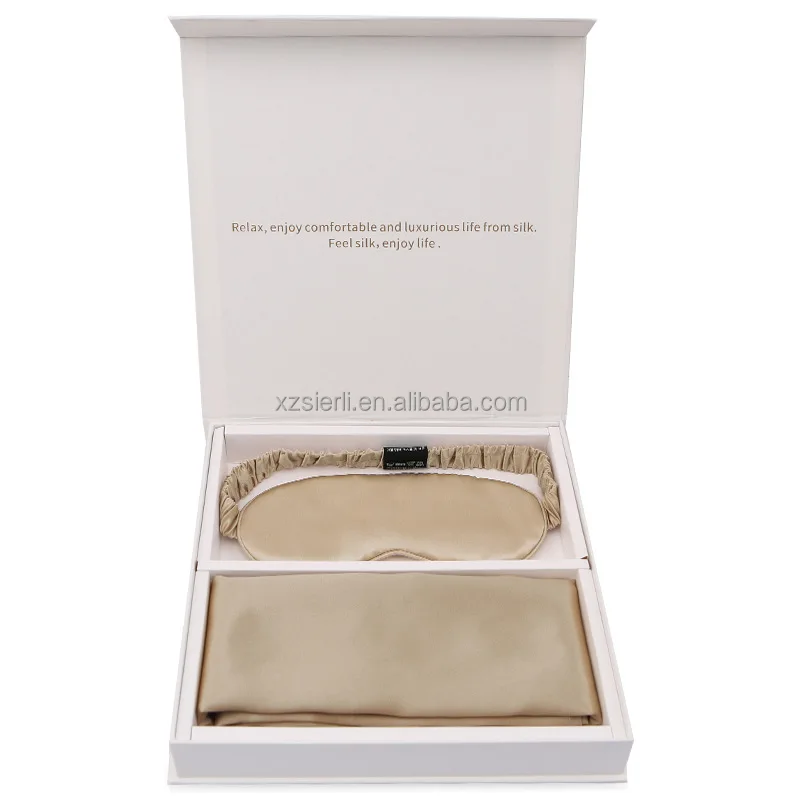 New Hot Sale Silk Pillow case Eye Mask Mask Set Travel Set silk beauty sleep gift set