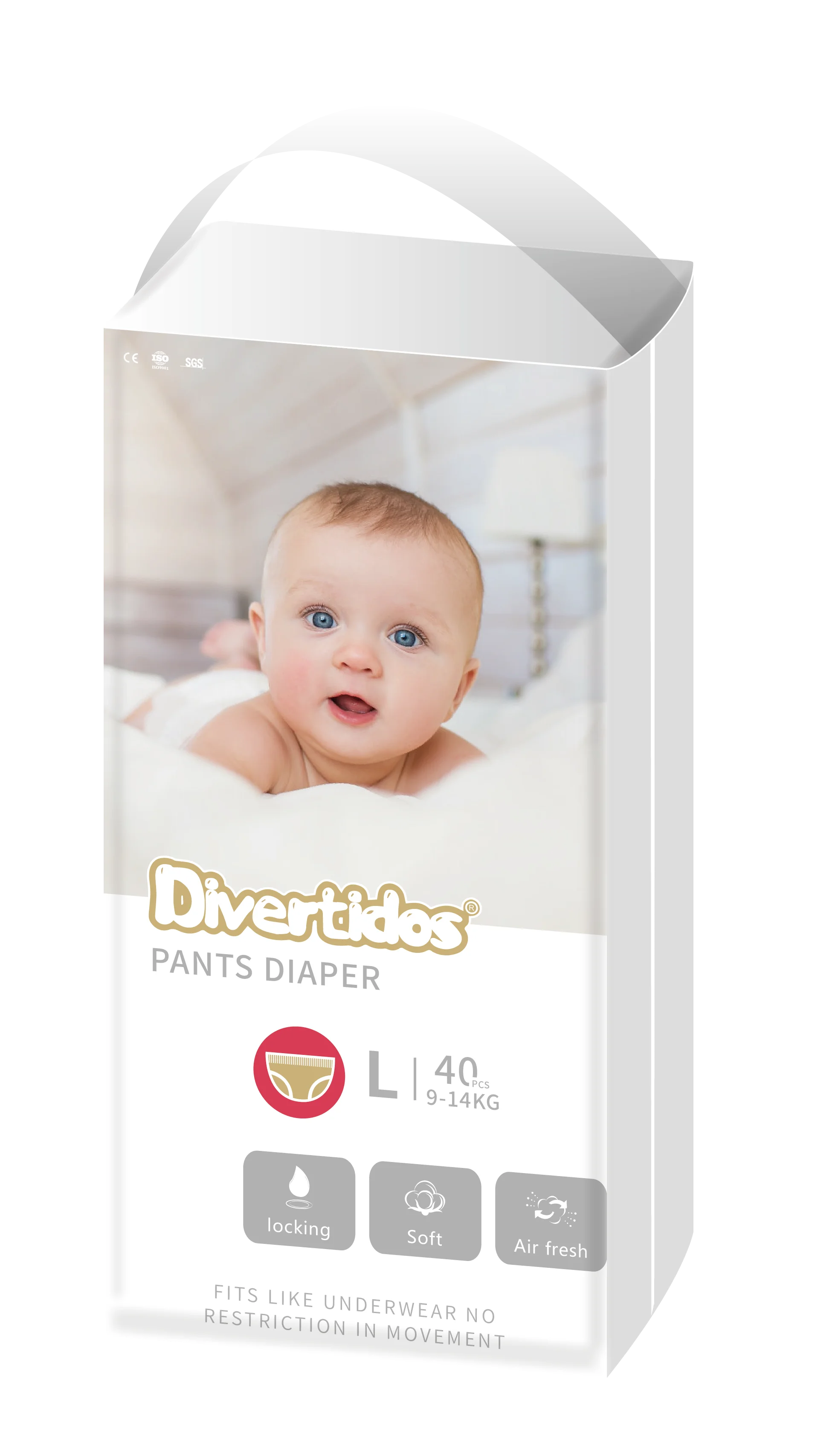 2021 New fashion OEM brand cotton pull up adult dipers baby training pants diapers in bulk