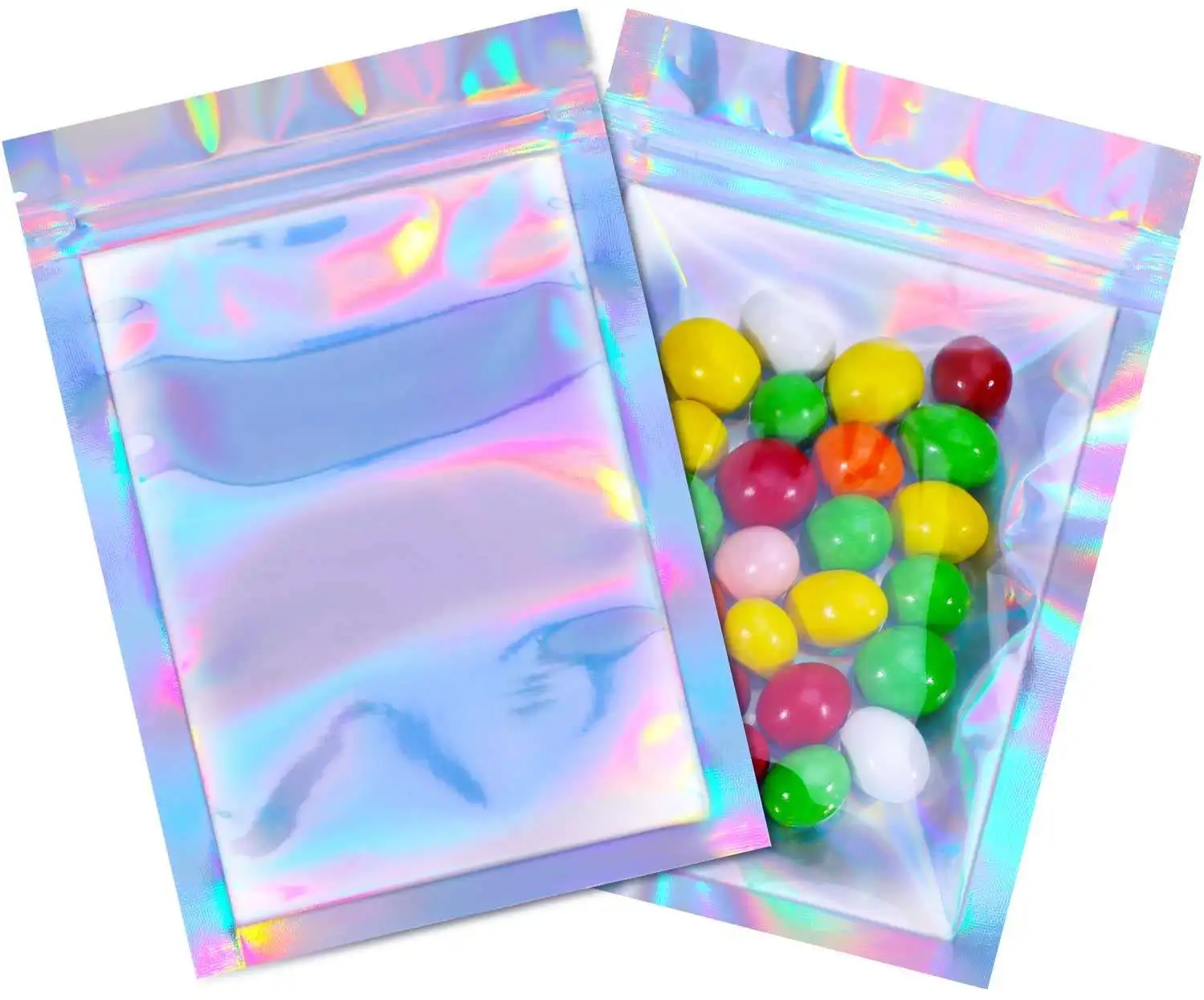 Mobile Phone Case Opp Clear Packaging Laminated Plastic Ziplock Bags Custom Holographic Resealable Bags With Logo
