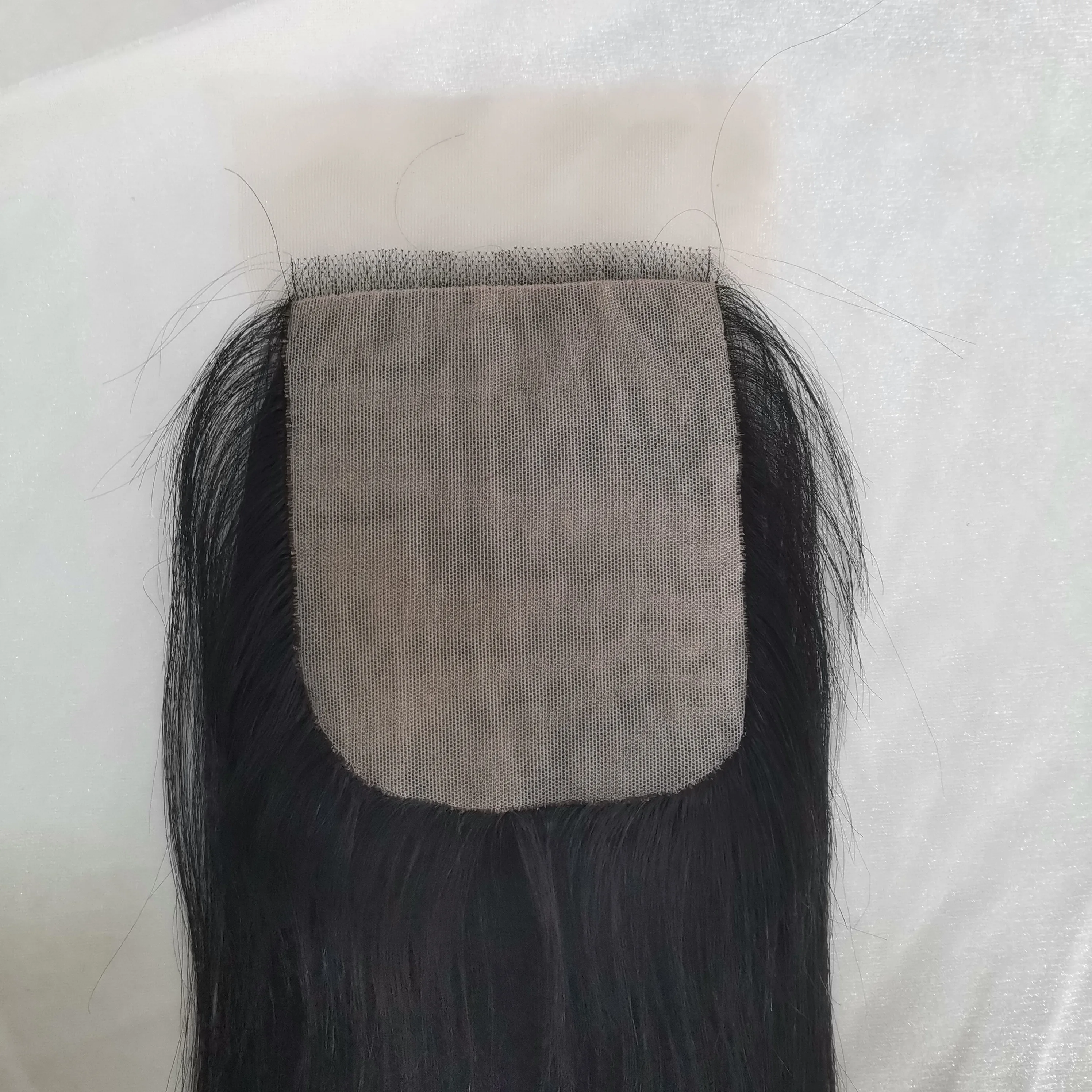 Online Shopping European Virgin Human Hair Cuticle Aligned Silk Base Closure 4x5 Bone Straight Hair Closure Toppers For Women