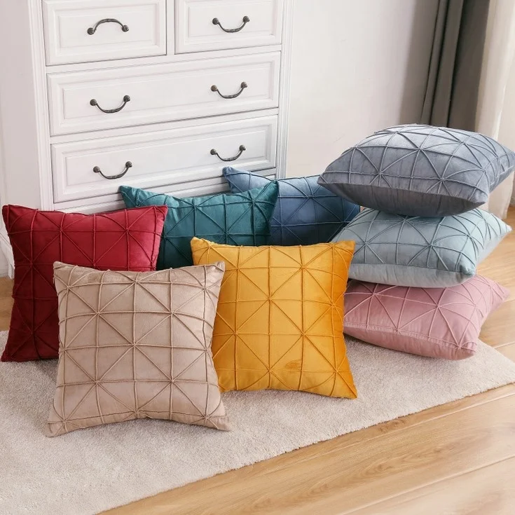 Оптовая продажа Средиземноморский стиль простой Твердый бархат ткань сетка