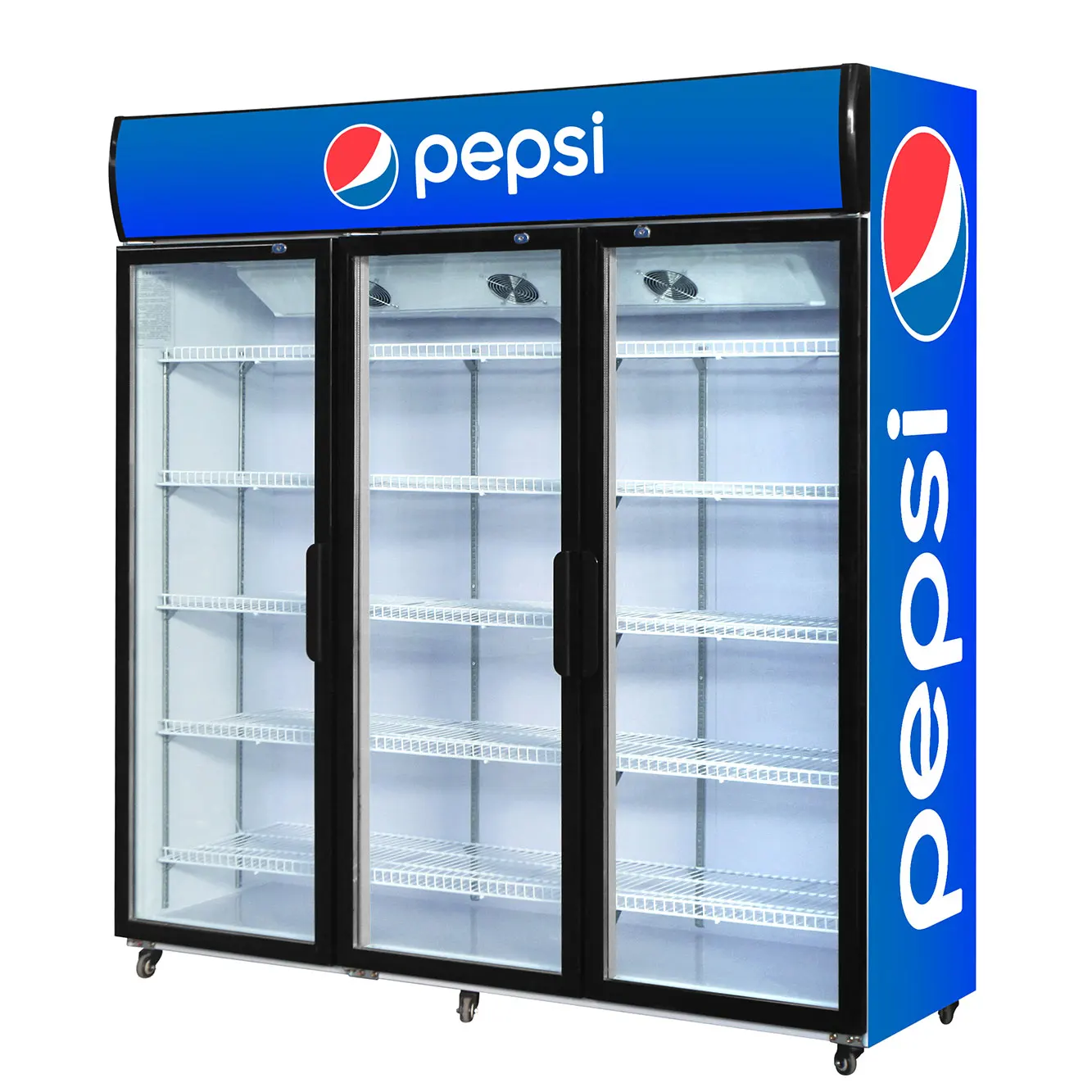 Коммерческий трехдверный большой емкости синий цвет Пепси охлаждающий напиток холодильник пивной оптовая цена для