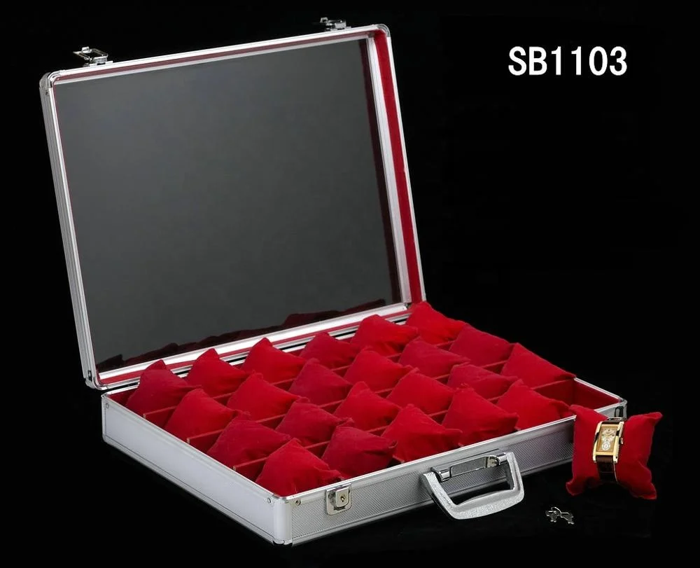 hot sell 24 slot watch box aluminum empty watch case box wholesale From Manufacturer Winx Foshan,Guangdong,China Supplier