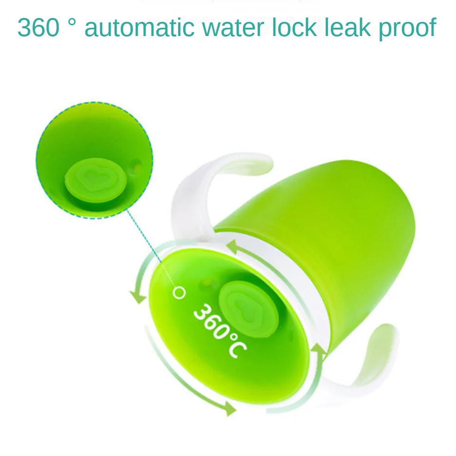360 Degrees Leak-proof Infants Training Cup For Baby Spill Proof Silicone Cup Baby Drinking Cup with Handle Baby Products