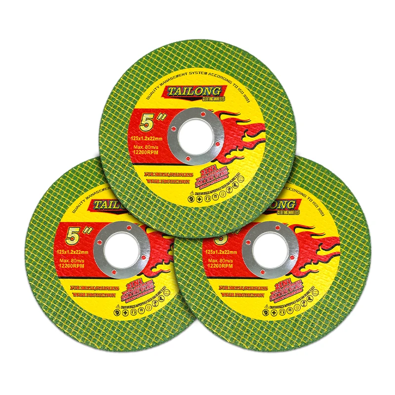 Tailong OEM 125*1 2 4-дюймовый режущий диск для стального металлического железа Лучшая цена характеристики карбида кремния оксид алюминия Заводские абразивы