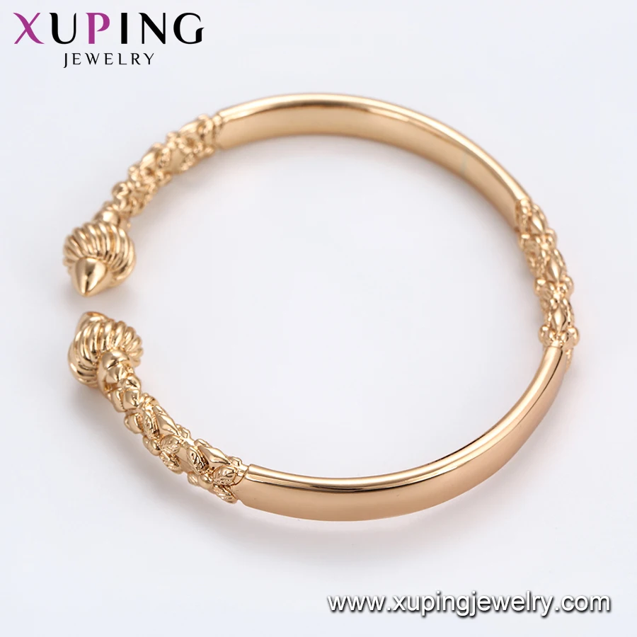 52044 xuping jewelry 18k gold color Elegant No stone bangle