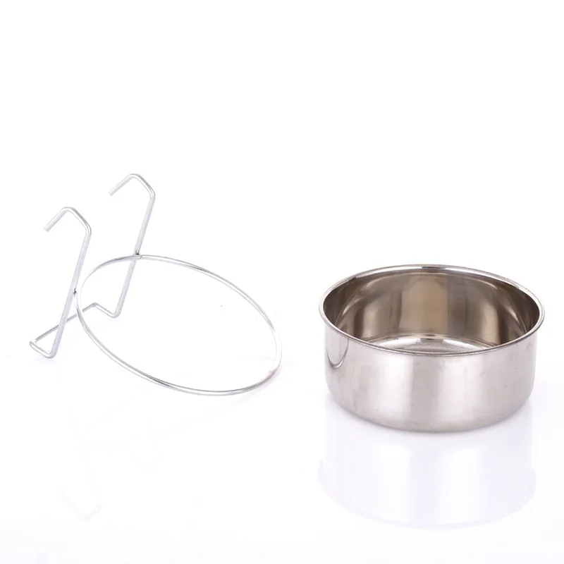 Hanging Removable Stainless Steel Parrot bird water drinker pot bowel for Bird Cages