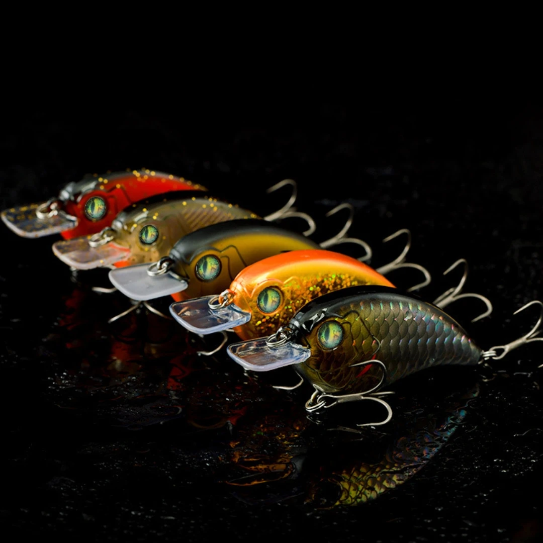 New 71mm 9g Topwater Crankbait Hard Plastic Floating Minnow Fishing Lure Rattling Balls Crank Isca Artificial Pesca