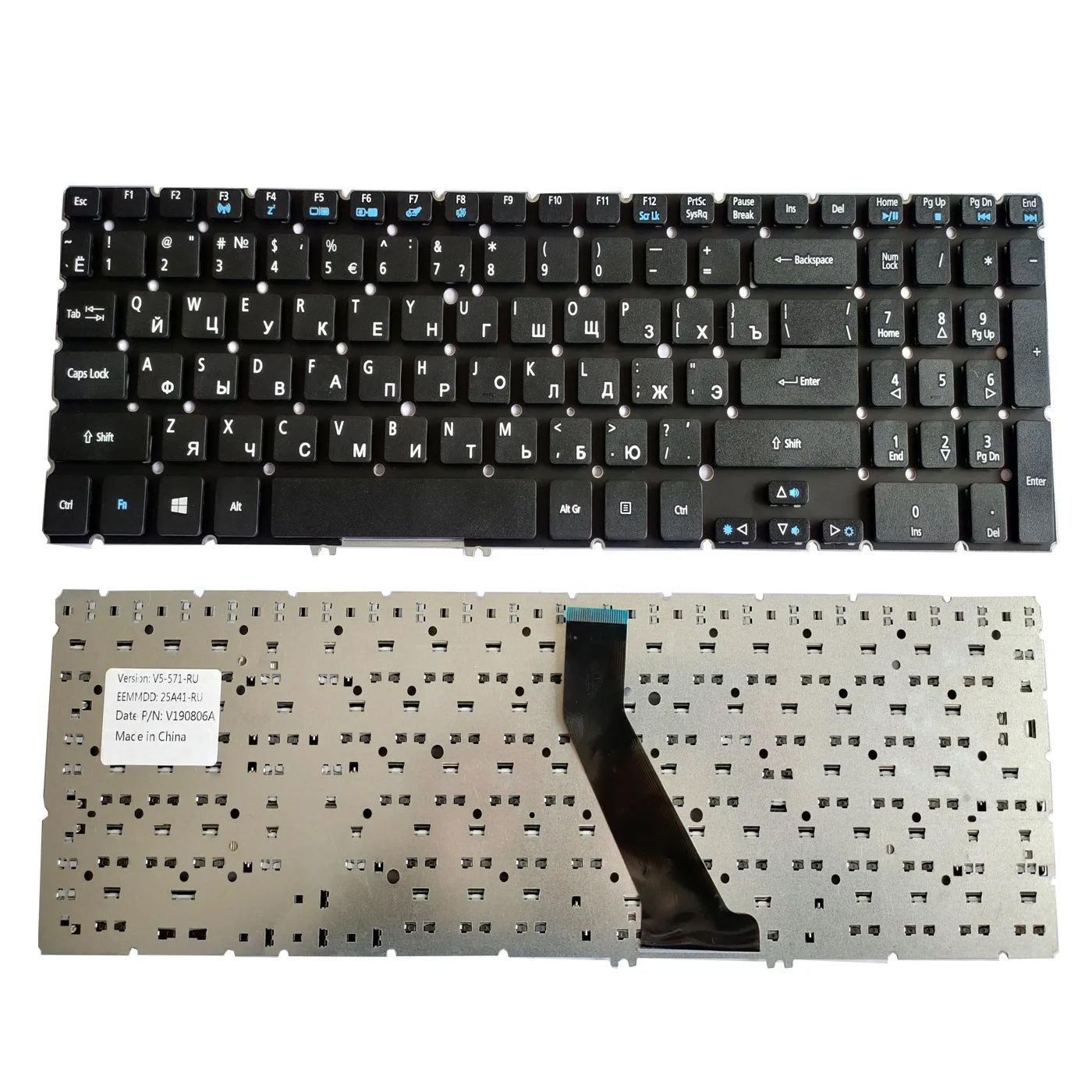Русская клавиатура для ноутбука Acer Aspire V5-531 V5-551G V5-571 V5-571G V5-571P черная серия