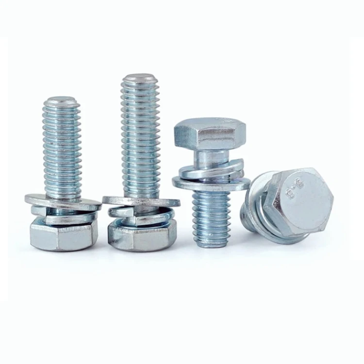 Galvanized Grade 4.8 8.8 10.9 External Hexagon Bolt Combination Bolts And Nuts Screw Bolts Machinery to Fasteners Combination