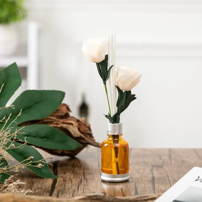 Luxury home fragrance dried flower decoration aromatherapy essential oil reed diffuser set