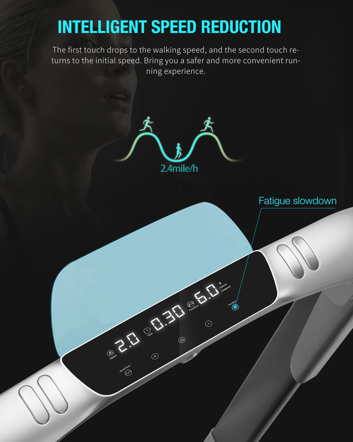 
Walking Jogging Home Exercise Machine W/Heart Rate Monitor treadmill 