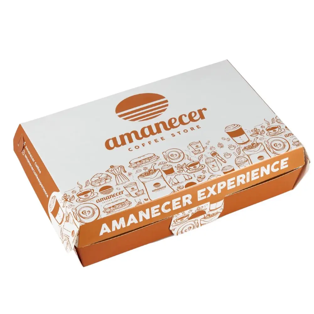 Custom Size Safe Food Grade Packaging Box Hot Food Disposable Takeaway Fast Food Packaging Burger Box