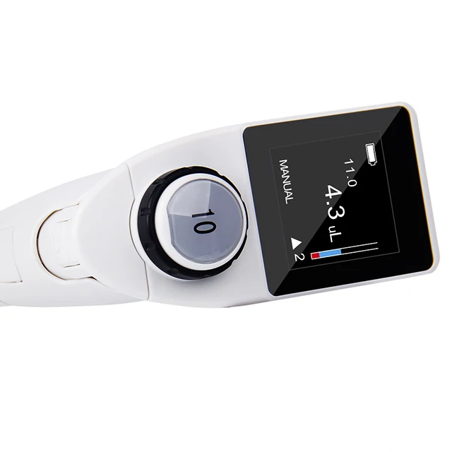 Micro pipette for liquid transferring and dispensing equipped with LCD screen