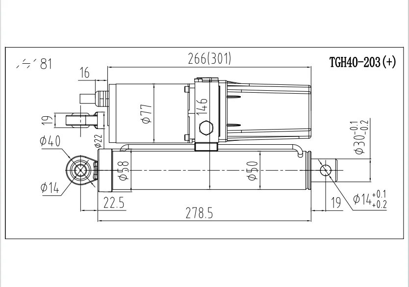 12 Volt Electric Piston Hydraulic Cylinder 24V Hydraulic Actuator Waterproof High Speed Linear Actuator