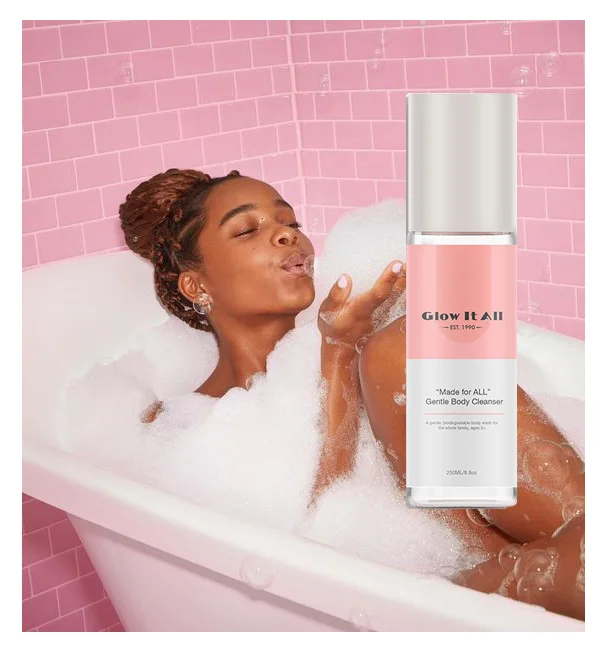 Оптовая продажа, индивидуальная торговая марка, гель для душа, органический отбеливающий гель для душа, гладкое очищающее средство для тела для женщин