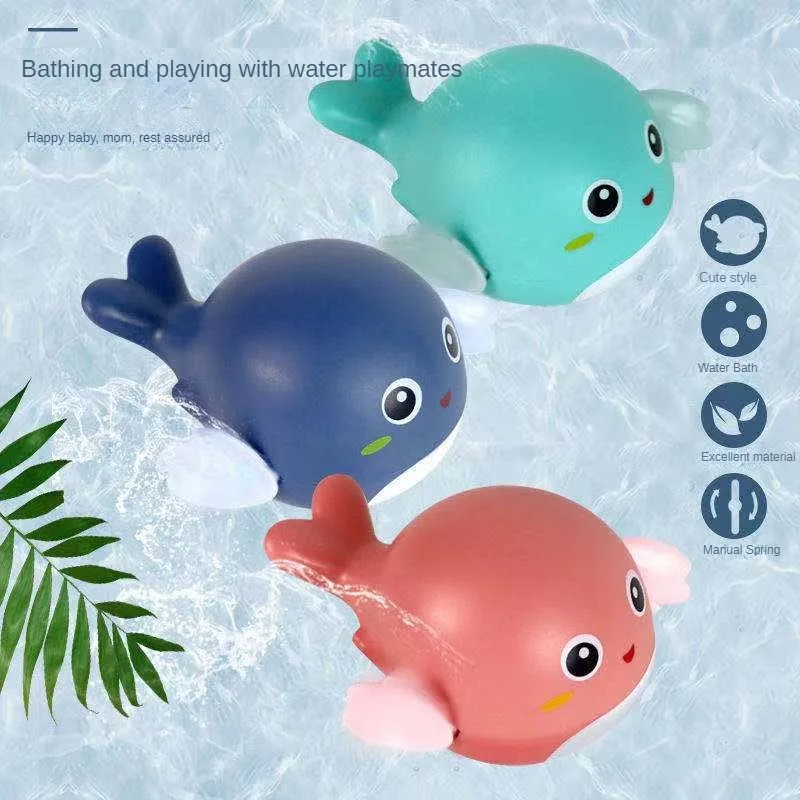 Fun Little Dolphin Wind-up Swimming Bath Toy For Baby Boys Girls