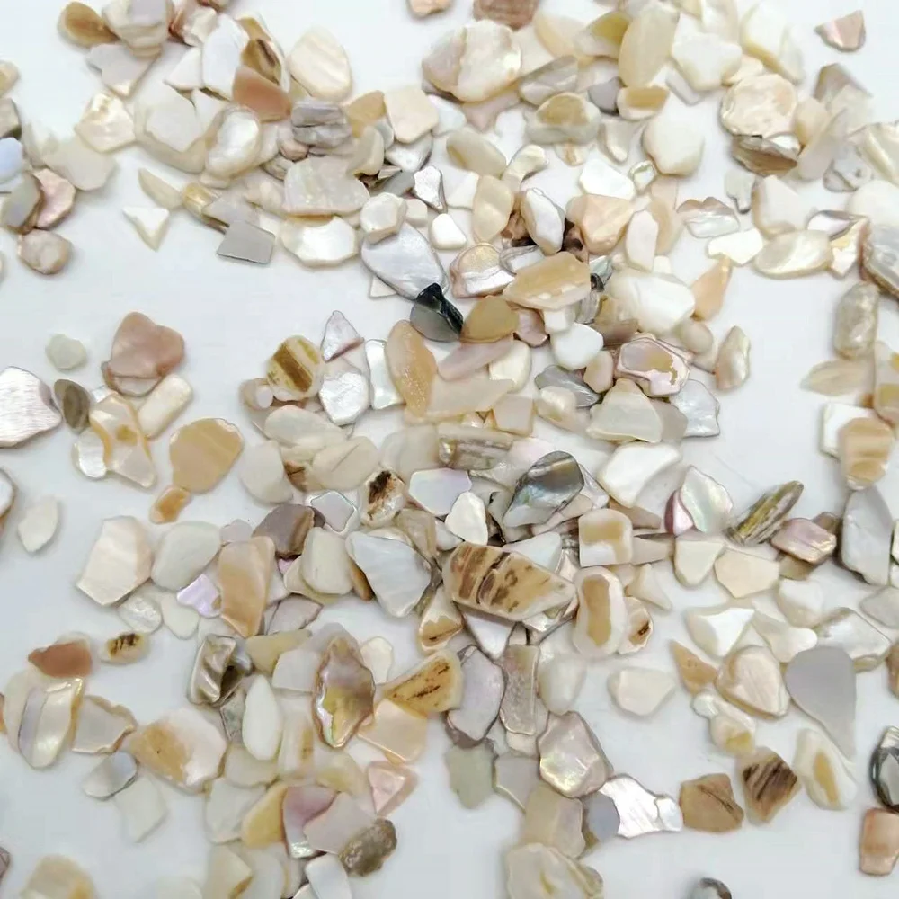 wholesale natural 4-10mm polished broken shell chips for terrazzo bulk mother of pearl shell aggregates for decoration