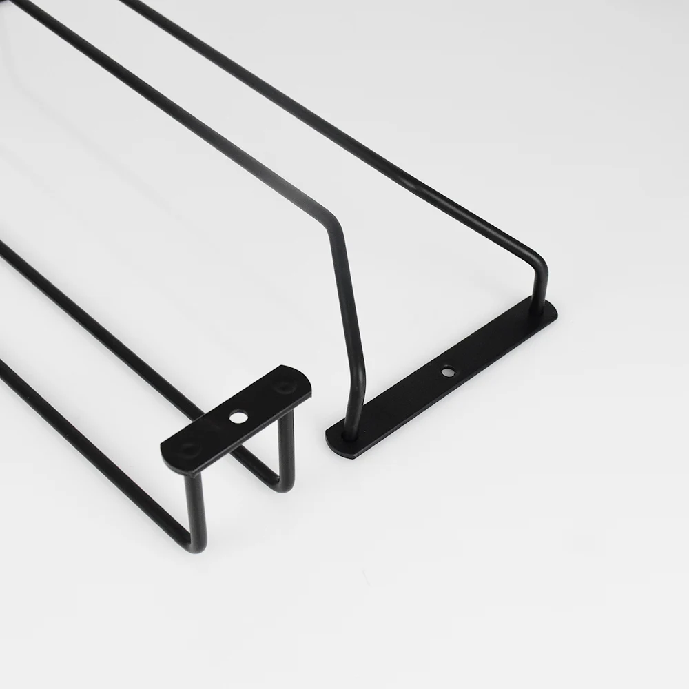 Wine glass holder hanging under shelf cabinet Wine glass holder Tall glass storage display rack suitable for bar kitchen